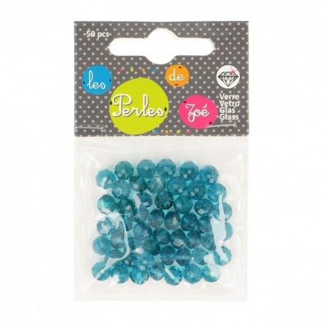 PERLE FACETTE"CRISTAL"*50
