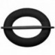 BROCHE OVALE CUIR VERIT