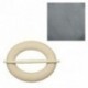 BROCHE OVALE CUIR VERIT