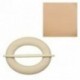 BROCHE OVALE CUIR VERIT