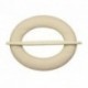 BROCHE OVALE CUIR VERIT