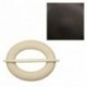 BROCHE OVALE CUIR VERIT