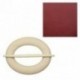 BROCHE OVALE CUIR VERIT