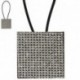 MAGNET CARRE STRASS-CUIR