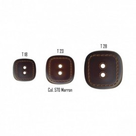 BOUTON CARRE IMIT.CUIR