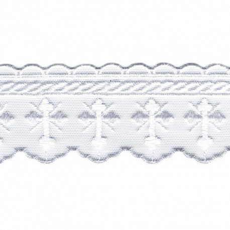 EMBROIDERY ON TULLE 55MM