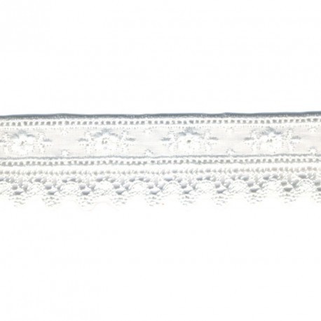 EMBROIDERED LACE 28MM