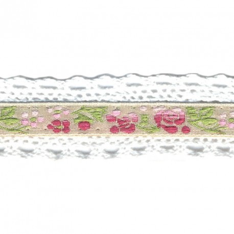 JACQUARD/DENTELLE COTON 23 MM