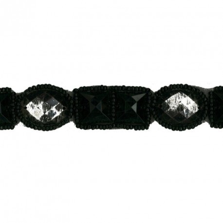 GALON FANT. METAL PERLES