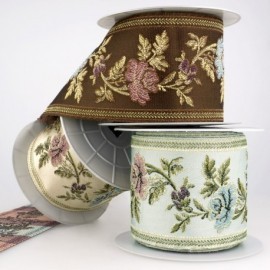 GALON JACQ FLEURS 90MM