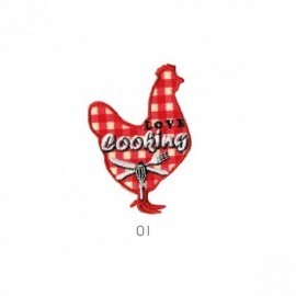 S ECUSSON POULE LOVE COOKING5,5X3