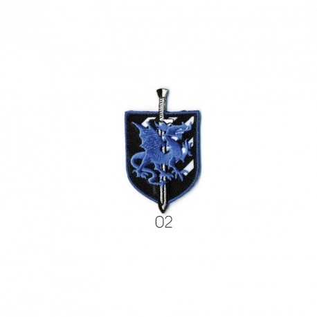 M ECUSSON BLASON DRAGON 6X3,5CM