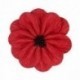 POPPY FLOWER ON BROOCH