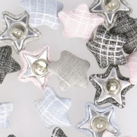 FABRIC STAR BUTTON