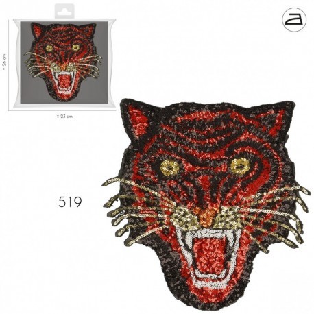 XL SEQUINS TIGER PATCH
