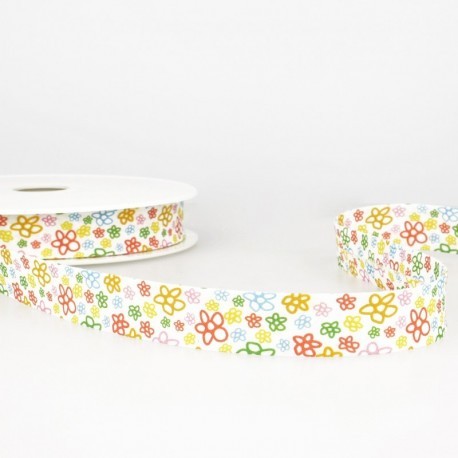 BLUMEN GEDRUCKTES SCHRAEGBAND
