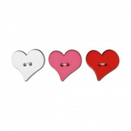 BOUTON COEUR ASYMETRIQUE 2 TROUS