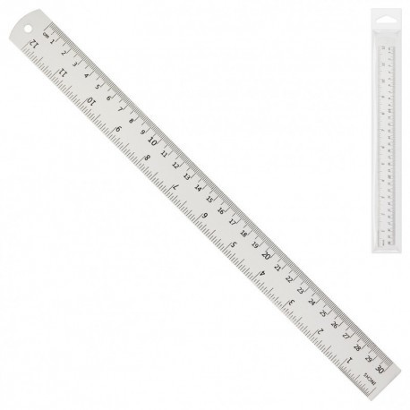 RÈGLE EXTRA PLATE 30CM+INCHE