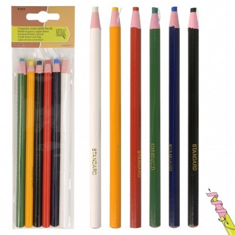 CRAYONS CRAIE TAILLE*6