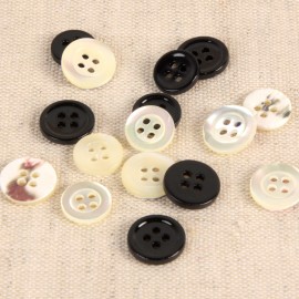 MOTHER OF PEARL BUTTON WITH 4 HOLES