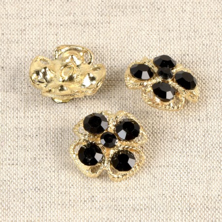 RHINESTONES BUTTON CLOVER