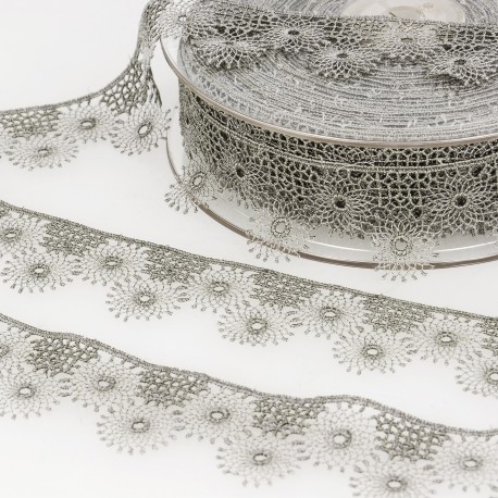 EMBROIDERED TULLE 30MM