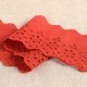 SCALLOPED EMBROIDERY WITH FLOWERS