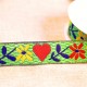 JACQUARD TRIM HEARTS AND FLOWERS