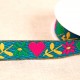 JACQUARD TRIM HEARTS AND FLOWERS