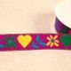 JACQUARD TRIM HEARTS AND FLOWERS