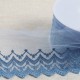 TULLE BRODE DOUBLE VAGUE FESTONNEE MAT