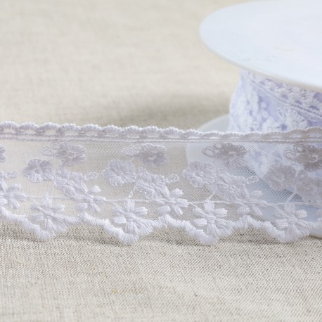TULLE BRODE FLEURETTES MAT