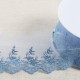 TULLE BRODE FLEURS FESTONNEES MAT