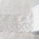 TULLE BRODE FLEURS FESTONNEES BRILLANT
