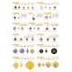 FLACHER GOLDENER KNOPF