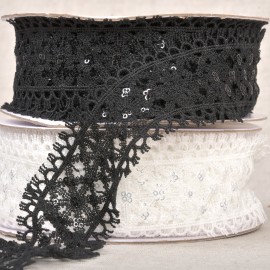 GALON BRODÉ PAILLETTES