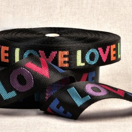 SANGLE TISSÉE "LOVE"