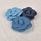 FLEUR CAMELIA DENIM BROCH