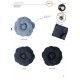 FLEUR CAMELIA DENIM BROCH