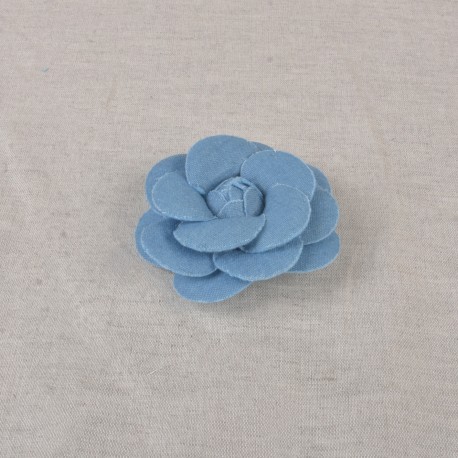 FLEUR CAMELIA DENIM BROCH