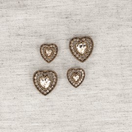 BOUTON COEUR STRASS 16X17