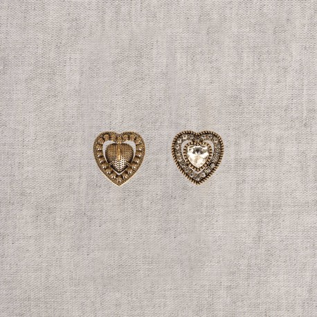 BOUTON COEUR STRASS 16X17