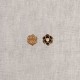 BOUTON METAL FLEUR PERLE