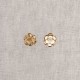 BOUTON METAL FLEUR PERLE