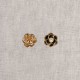 BOUTON METAL FLEUR PERLE
