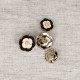 BOUTON METAL FLEUR PERLE