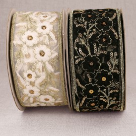 GALON BRODÉ PAILLETTES