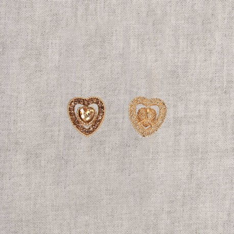 BOUTON COEUR STRASS 16X17