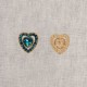 BOUTON COEUR STRASS 16X17