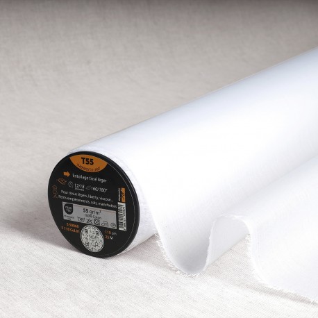 TOILE TISSE THERMOCOLLANTE COTON 55G/m2